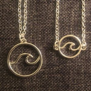 Wave anklet/bracelet and necklace combo